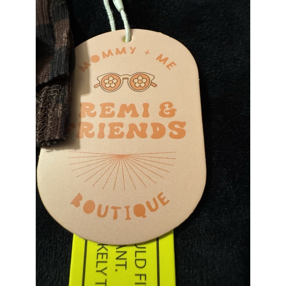 Remi And Friends Youth Short Sleeve And Pants Ribbed Day Wear Set, Java, Bamboo - Picture 3 of 4